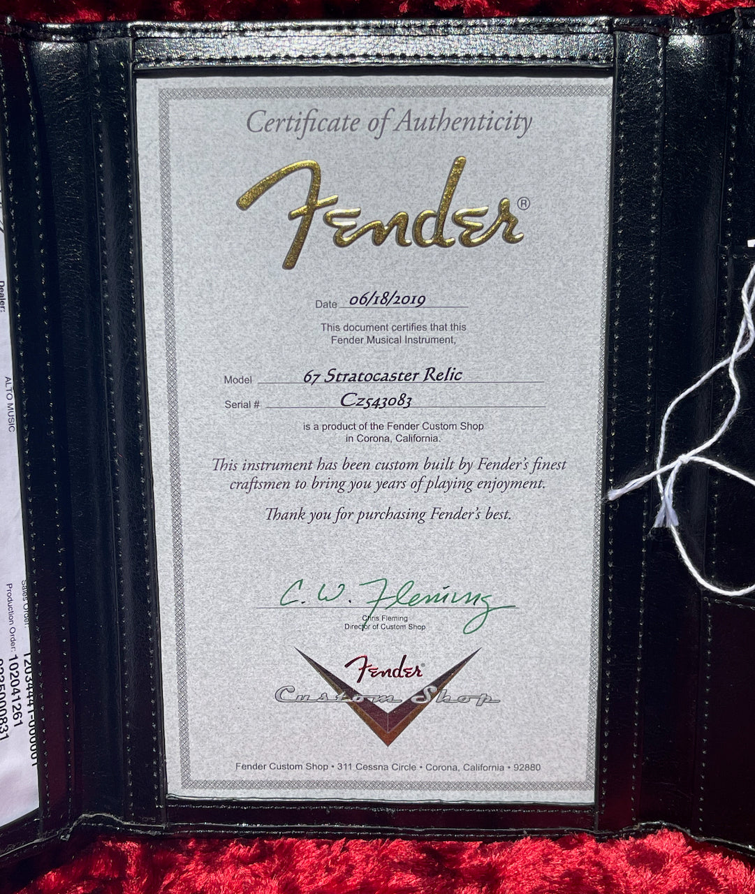 2019 Fender Custom Shop Relic 1967 Stratocaster Faded Seafoam Green