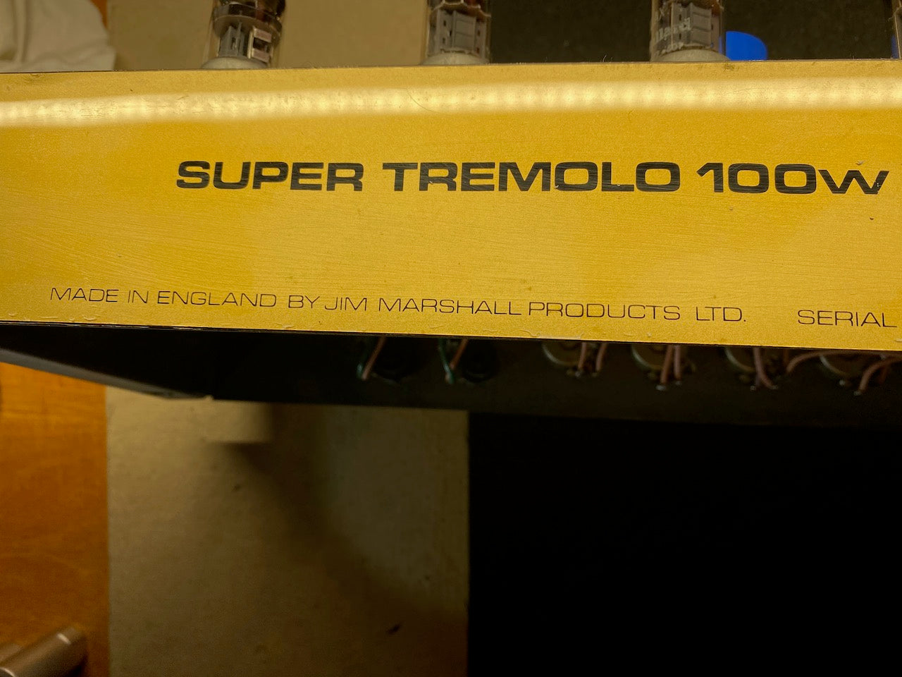 1968 Marshall Plexi Panel Super Tremolo 100w Head