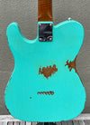 2021 Fender Custom Shop '63 Telecaster GT11 Heavy Relic Seafoam Green Roasted Maple Neck