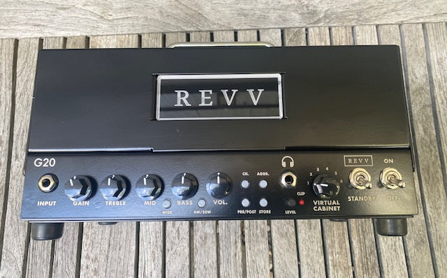 Revv G20 2-Channel 20-watt Guitar Amp Head with Reactive Load and Virtual Cabinets (USED)