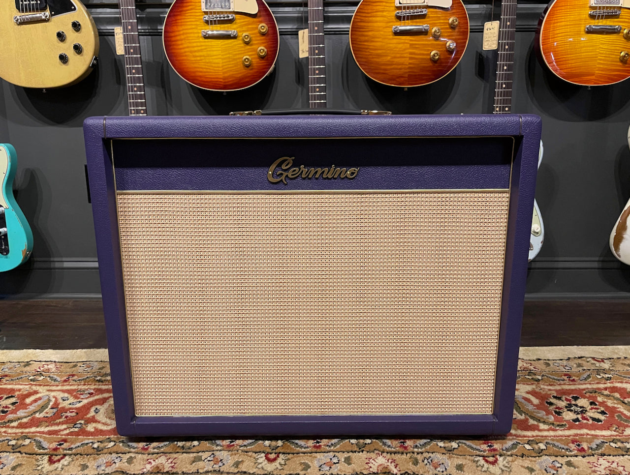 Germino Lead 55 LV Master Volume with Matching 2x12 Cabinet Purple Tolex