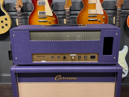 Germino Lead 55 LV Master Volume with Matching 2x12 Cabinet Purple Tolex