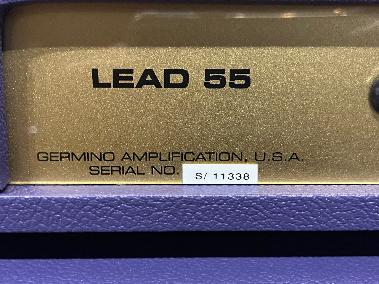 Germino Lead 55 LV Master Volume with Matching 2x12 Cabinet Purple Tolex