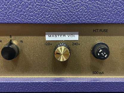 Germino Lead 55 LV Master Volume with Matching 2x12 Cabinet Purple Tolex