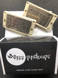 Wizz Premium Clone P.A.F. Pickup Set, Zebra with Aged Nickel Covers