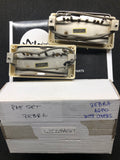 Wizz Premium Clone P.A.F. Pickup Set, Zebra with Aged Nickel Covers