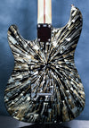 2002 Fender FSR Stratocaster Splattercaster Olympic White, Aztec Gold, and Inca Silver Swirl over Black
