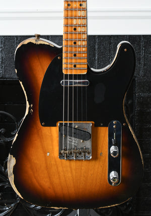 2022 Fender Custom Shop 1952 Telecaster Heavy Relic Vintage 2 Tone Sunburst