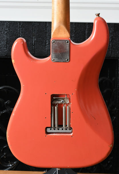 2022 Danocaster Double Cut Faded Fiesta Red