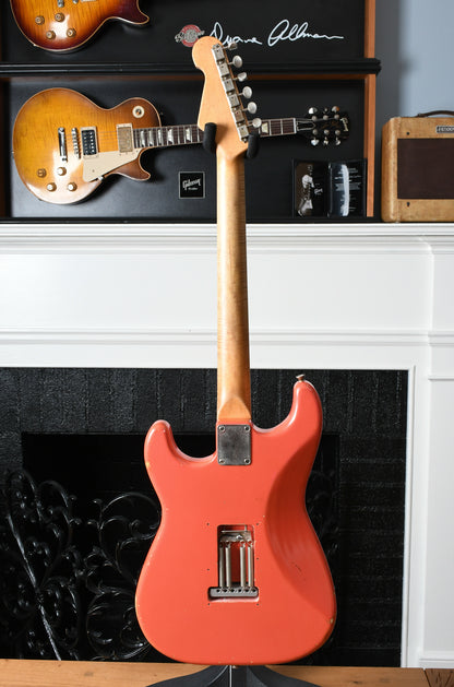 2022 Danocaster Double Cut Faded Fiesta Red