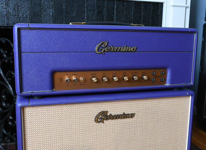 Germino Classic 45 Master Volume & Style II 2x12 Cabinet Purple Tolex