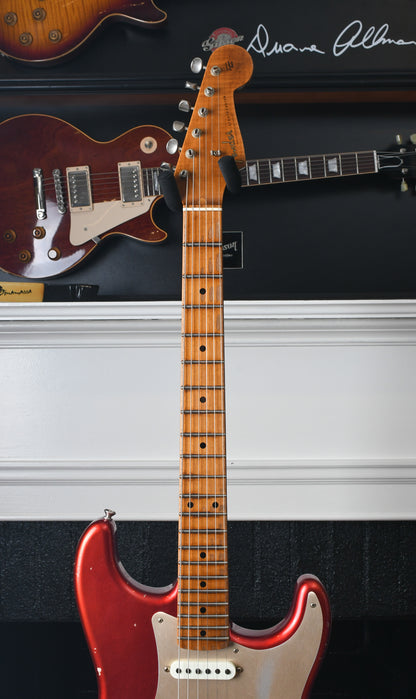 2021 Partscaster Stratocaster Build Fender Custom Shop, Ancho Poblano, Candy Apple Red