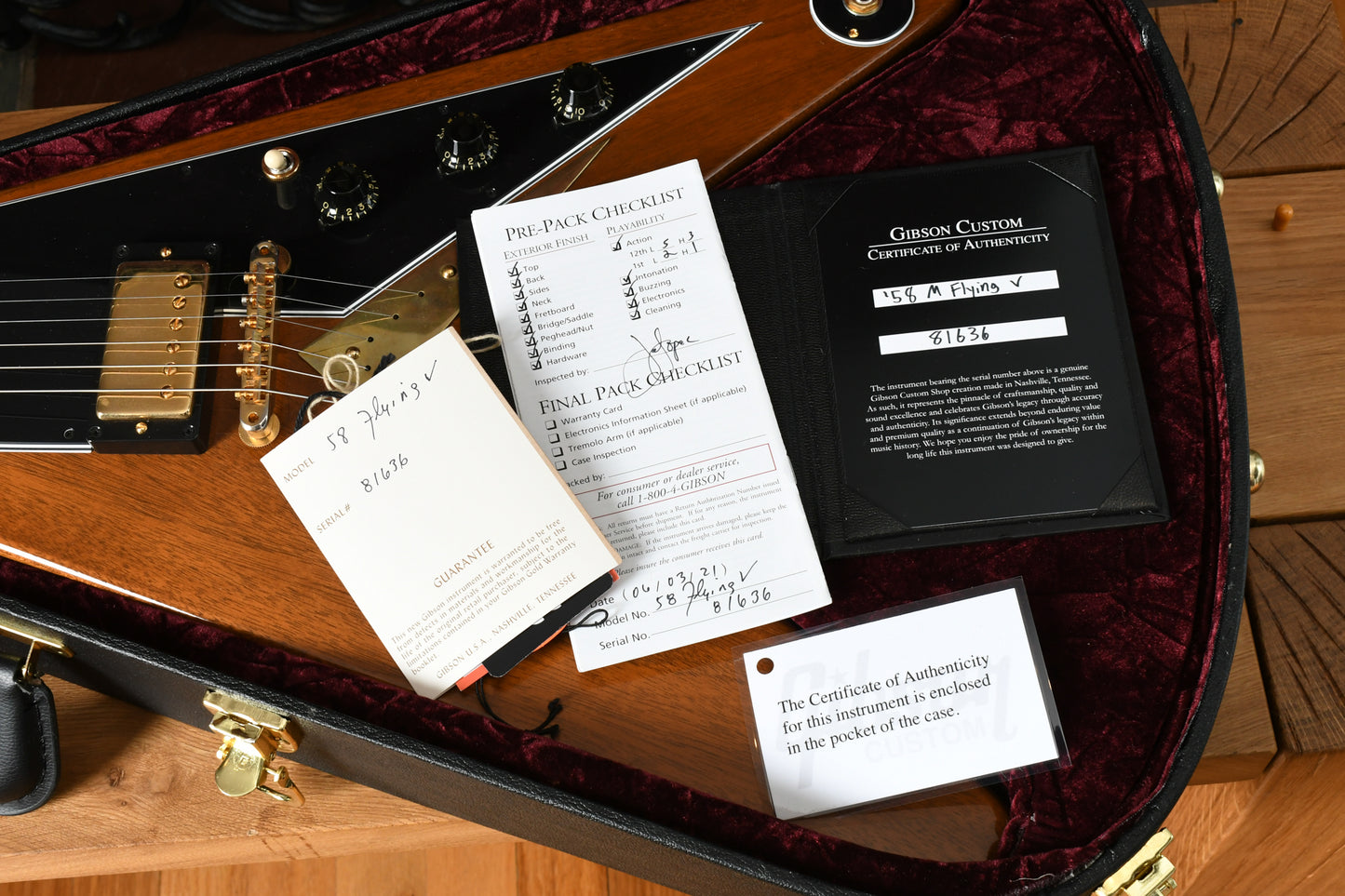 2021 Gibson 1958 Mahogany Flying V Walnut
