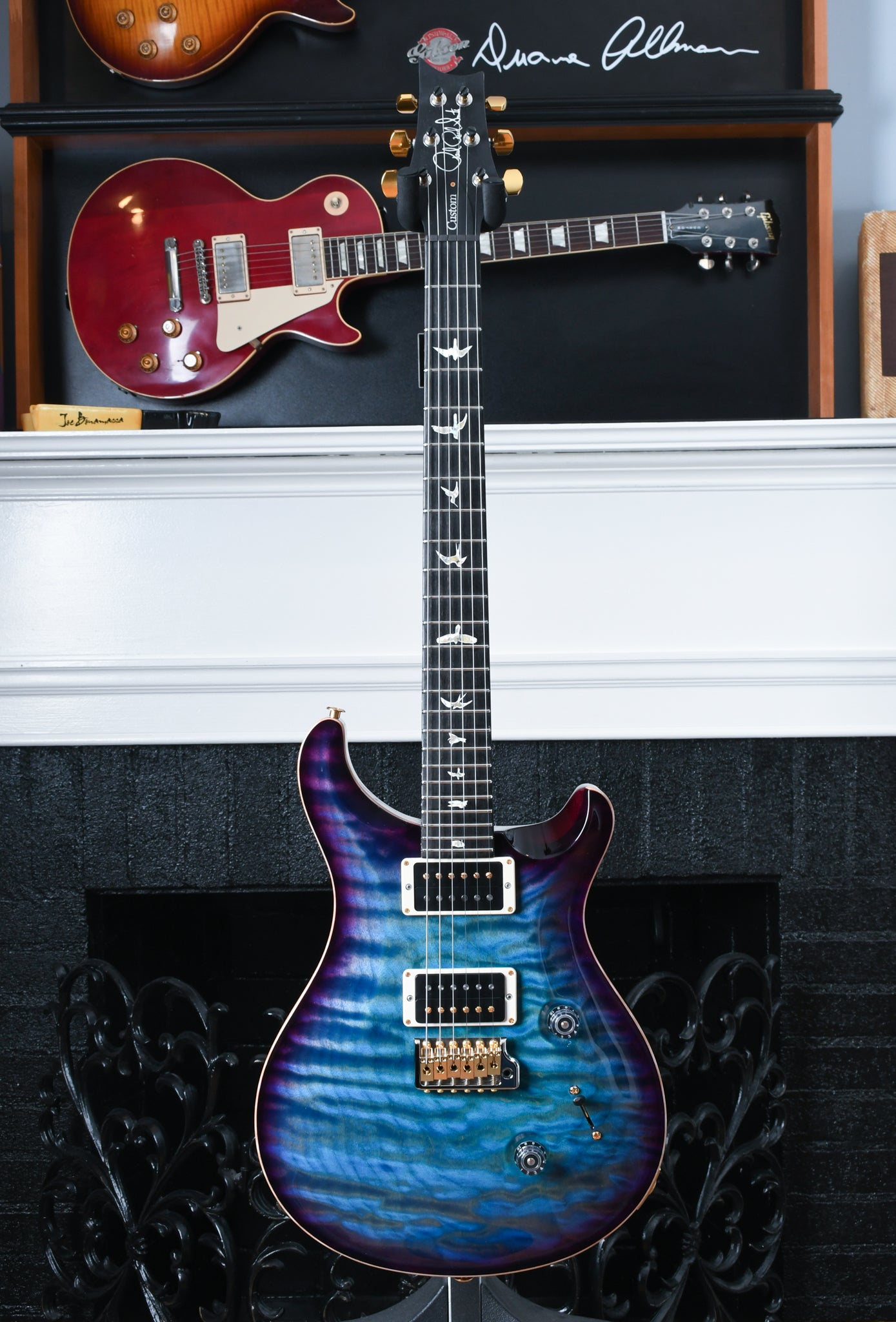 Paul Reed Smith PRS Custom 24 10 Top Quilt Aqua Blue Purple Burst Flamed Maple Neck/Ebony Board