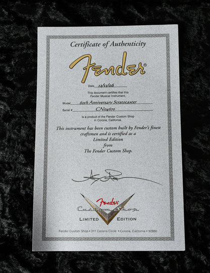 2006 Fender Custom Shop Limited Edition 60th Anniversary Presidential Select Stratocaster & Wine Set