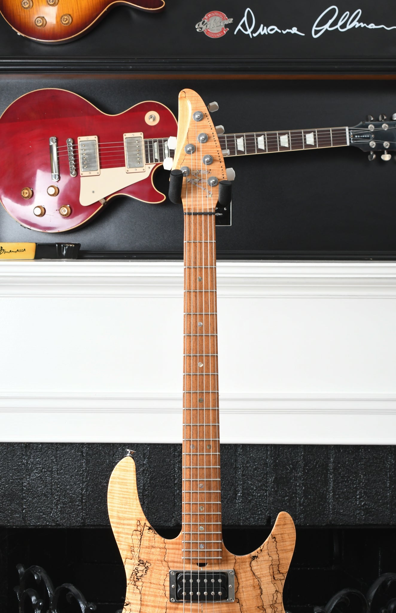 2005 Brian Moore Custom Shop CP90 P Spalted Maple Natural Top