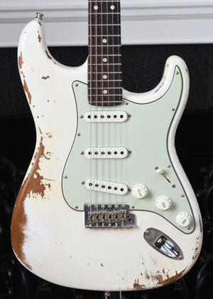 2020 Fender Custom Shop '60 Stratocaster GT11 Heavy Relic Olympic White Roasted Maple Neck