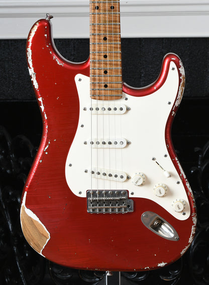 2019 Xotic XSC-1 Heavy Aged Candy Apple Red & Mastergrade Roasted Maple Neck