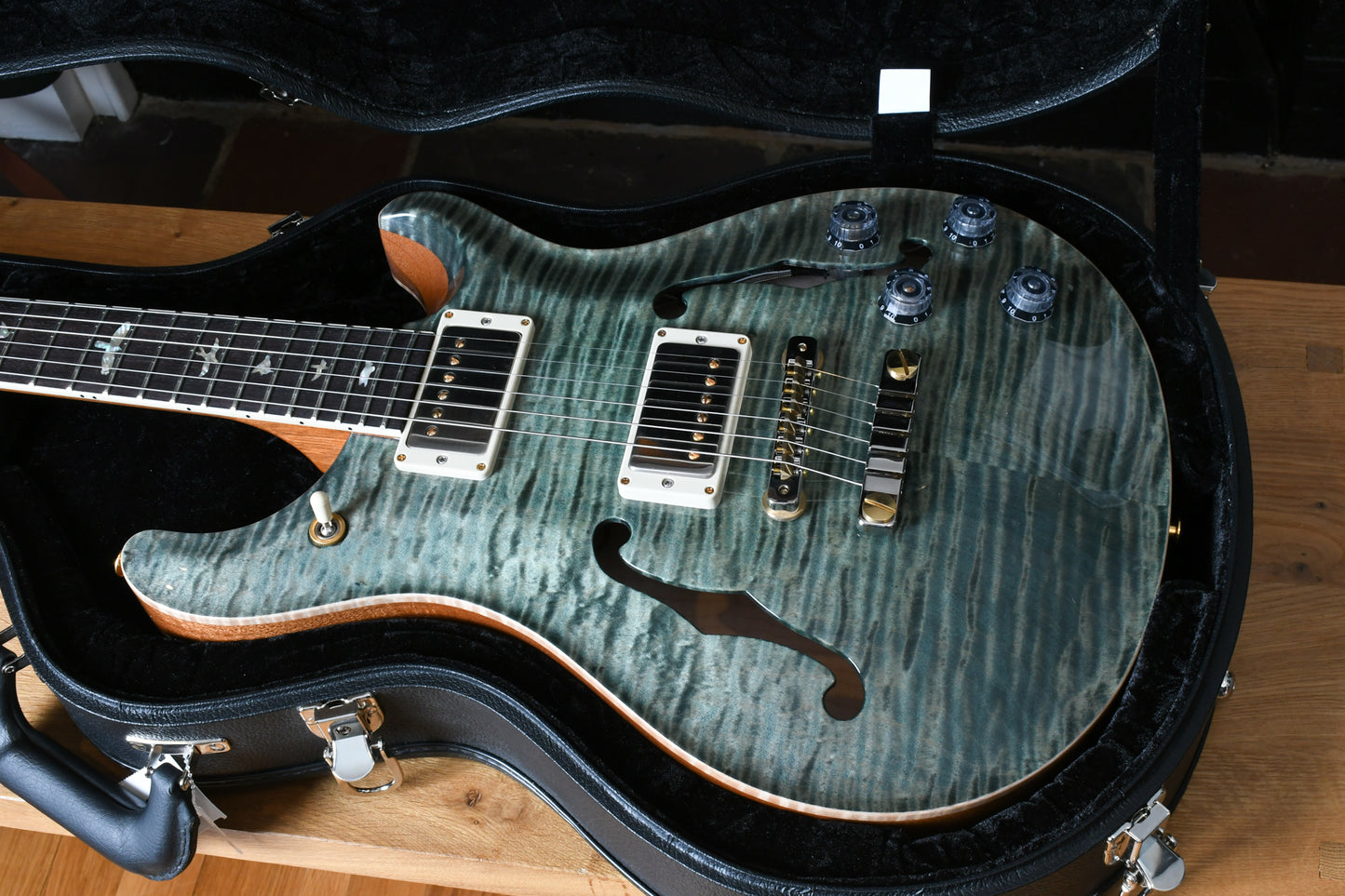Paul Reed Smith PRS McCarty 594 Hollowbody II 10 Top Trampas Green