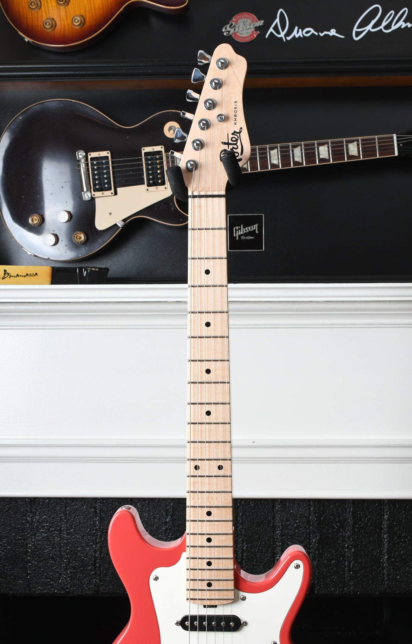 Porter Guitars Khrosis Custom Fiesta Red Multiple Loaded Pickguards