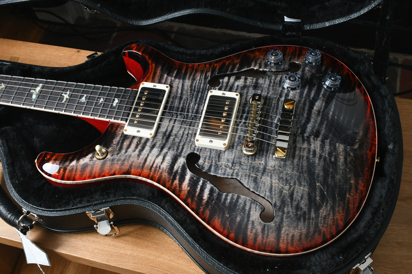 Paul Reed Smith PRS McCarty 594 Hollowbody II 10 Top Charcoal Cherry Burst