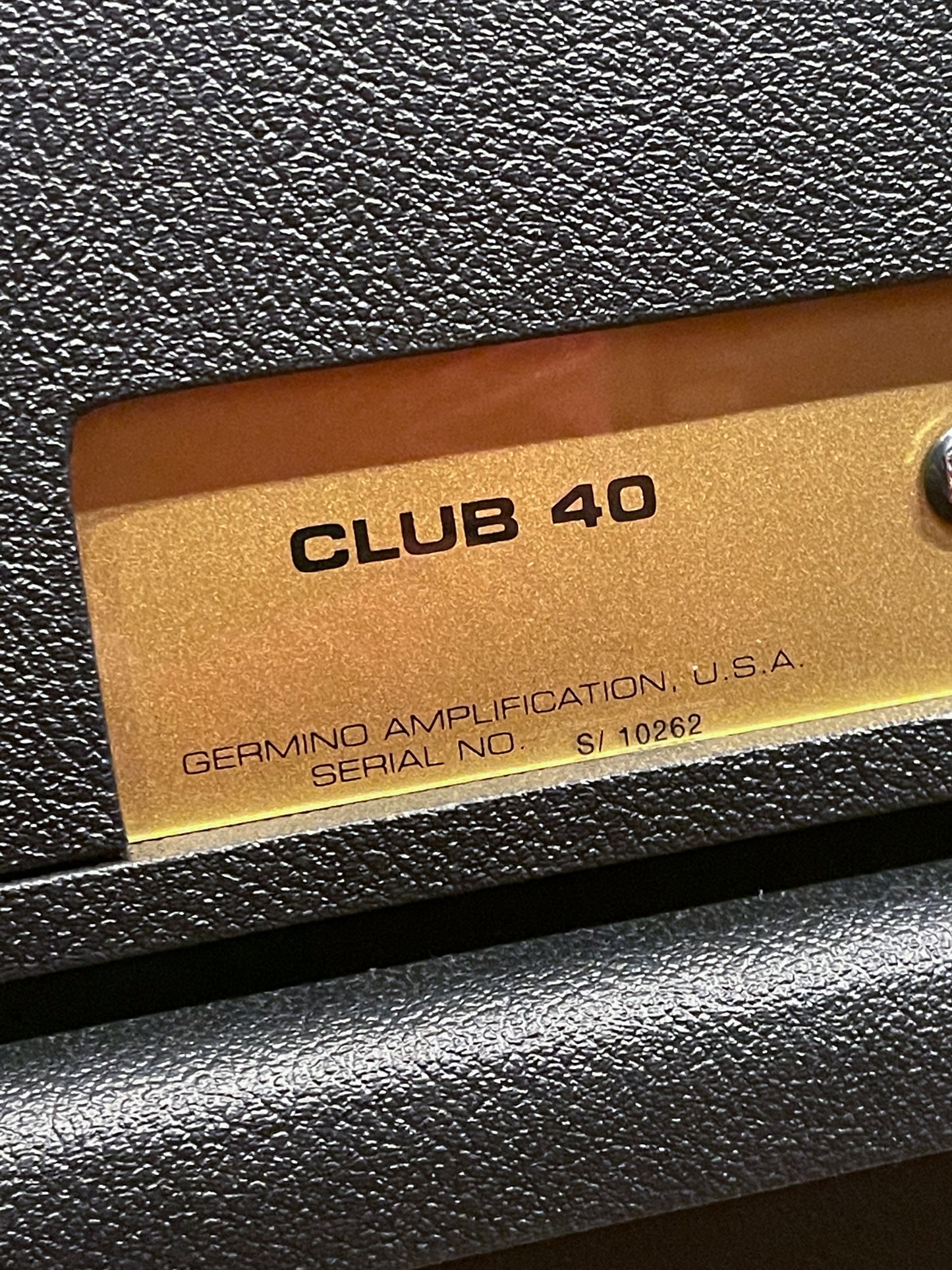 Germino Club 40 Master Volume Tube Rectified Option Black Tolex