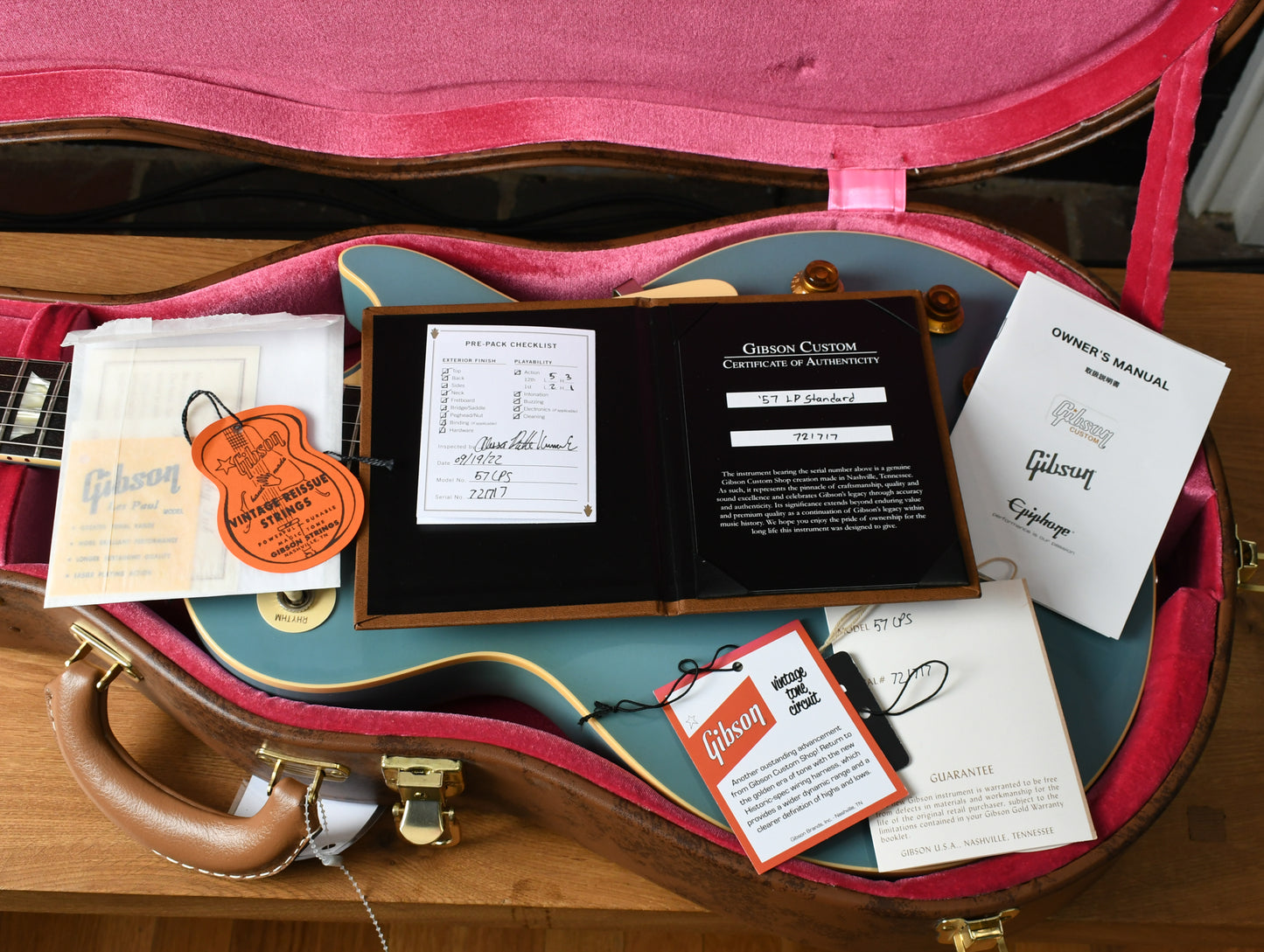 2022 Gibson '57 Les Paul Standard R7 Yamano Spec M2M Opaque Blue