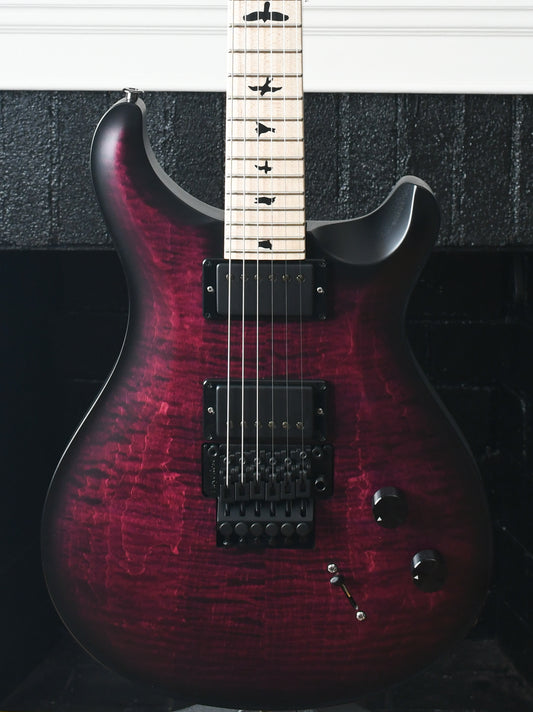 2023 PRS Dustie Waring CE 24 Floyd *Custom Color* Satin Red Fire / Black Wrap Burst