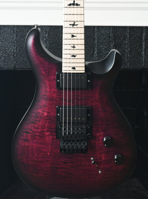 Paul Reed Smith PRS Dustie Waring CE 24 Floyd *Custom Color* Satin Red Fire / Black Wrap Burst