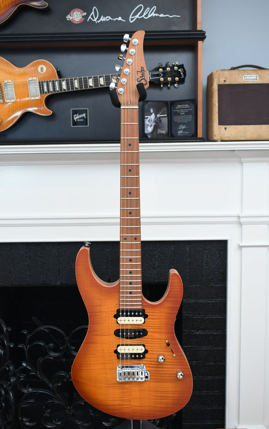2020 Suhr Modern Satin Flame Honey Burst