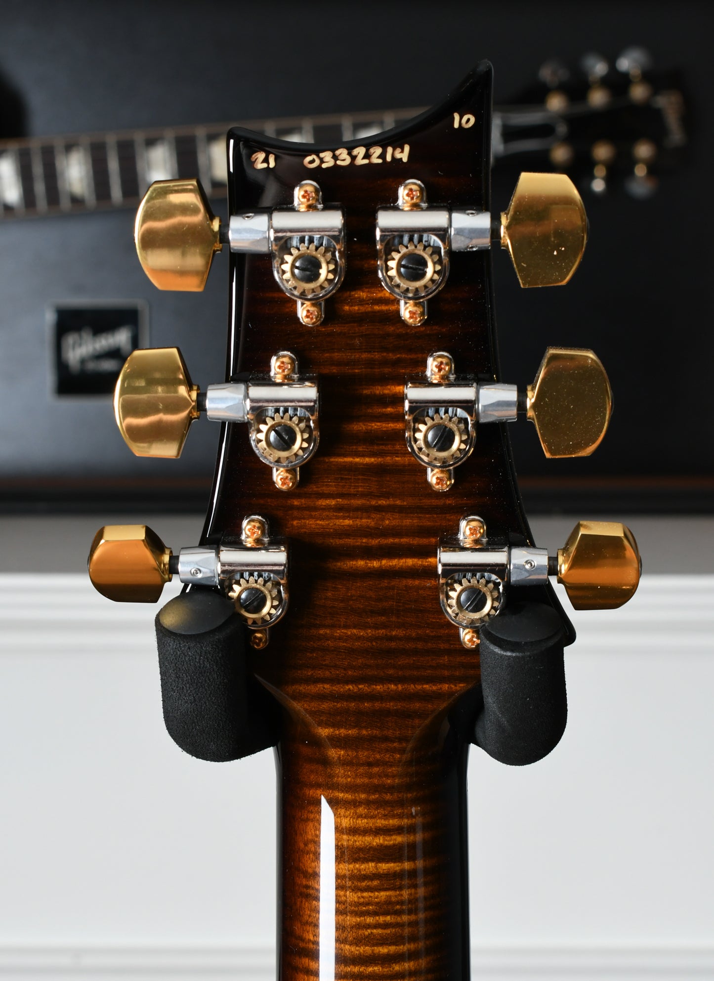 Paul Reed Smith PRS Custom 24 10 Top Quilt Black Gold Wrap Flamed Maple Neck/Ebony Board