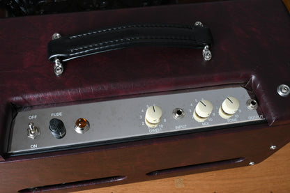 Tyler Amp Works Tube Reverb Unit Burgundy & Wheat Grill