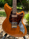 Novo Guitars Serus T90 Amber, German carve, rare Firestripe Pickguard, Lollar Gold Foils !