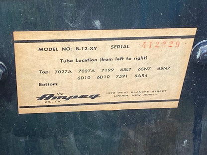 1964 Ampeg B-12XY Portaflex 2-Channel 50-Watt 1x12" Fliptop Guitar Combo